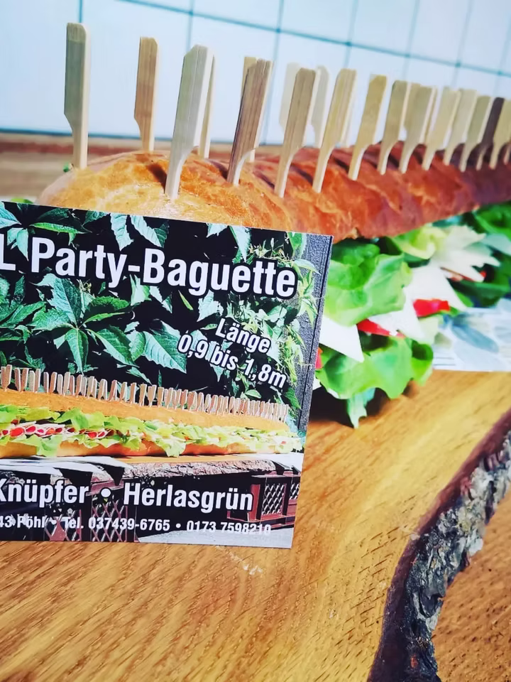 Zubereitung eines Partybaguettes Zubereitung eines Partybaguettes