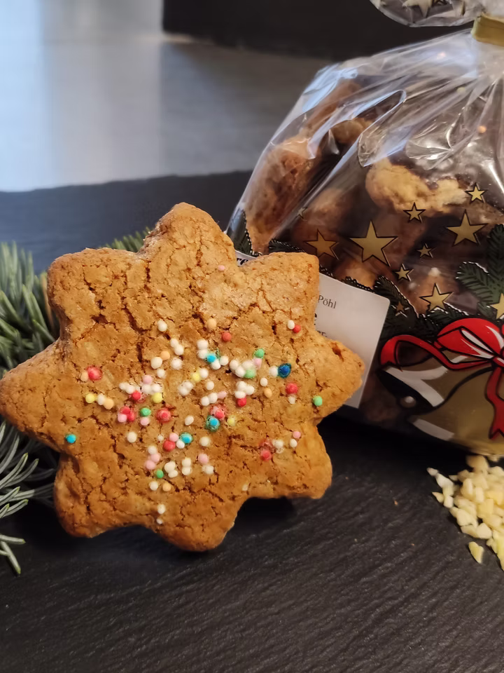 Weihnachtsstern-Gebäck der Bäckerei Knüpfer